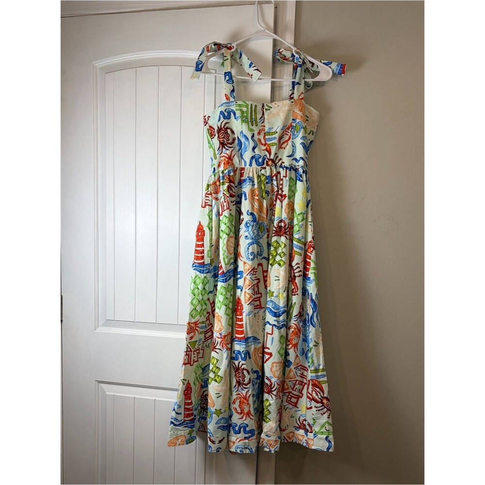 HUNTER BELL Quincy Midi Dress in Surfside NWOT - Picture 5 of 12